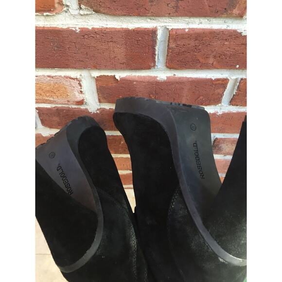 ROSEGOLD ShopBop Black Suede Ankle Boots Booties 40 9 CLASSIC - Picture 6 of 9